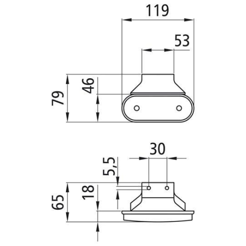 Unipoint LED, 24 V, ohne Kabel, Valeo Winkel Suer 127551901
