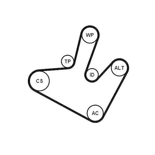 CONTINENTAL CTAM Keilrippenriemensatz 5PK1515K1