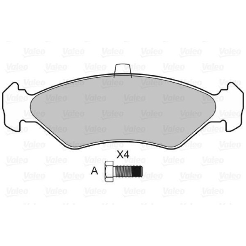 VALEO Bremsbelagsatz, Scheibenbremse 598043