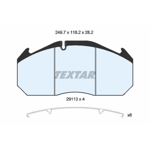 TEXTAR Bremsbelagsatz, Scheibenbremse 2911303