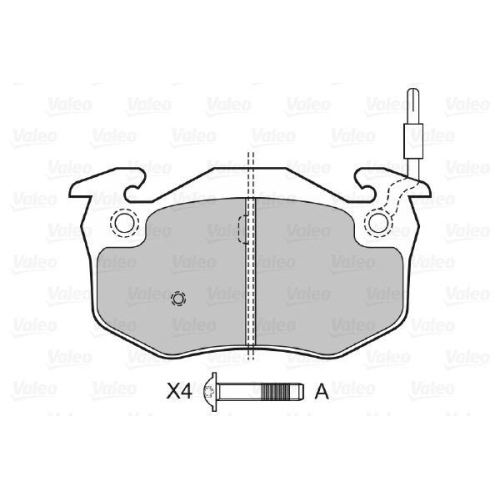 VALEO Bremsbelagsatz, Scheibenbremse 598158