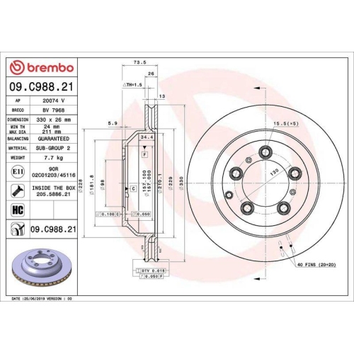 BREMBO Bremsscheibe PRIME LINE - UV Coated