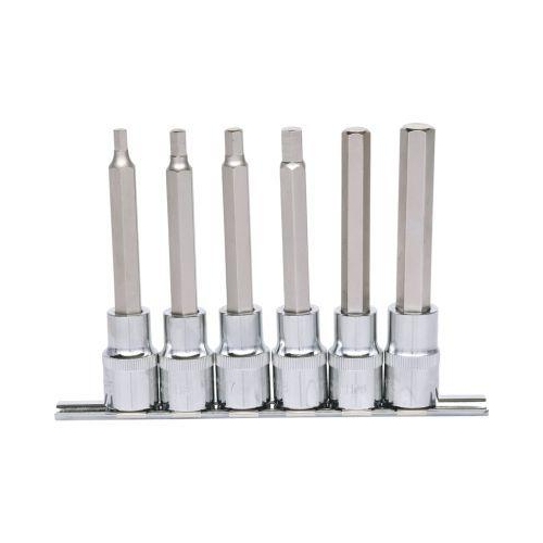 1/2 Zoll CHROMEplus Bit-Stecknuss-Satz Innensechskant 6-tlg 5-12mm,lang KS TOOLS