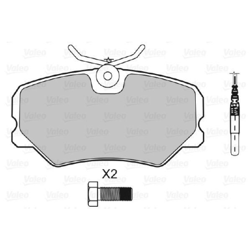 VALEO Bremsbelagsatz, Scheibenbremse 598179