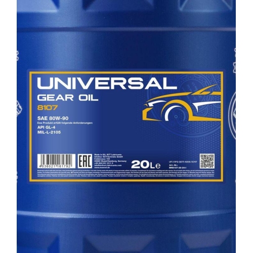 Mannol Universal Getriebe&ouml;l 80W-90 GL-4 20 Liter Kanister MN8107-20