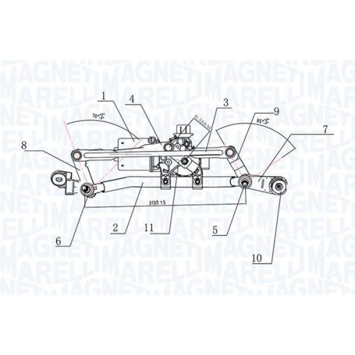MAGNETI MARELLI Scheibenreinigungsanlage 064377500010