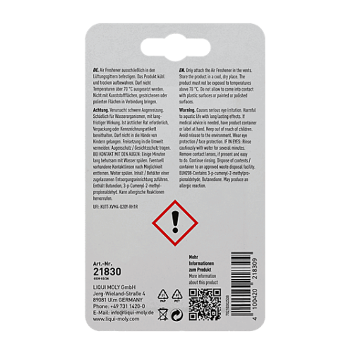 Lufterfrischer Duftbaum Vanille Air Freshener 21833 Liqui Moly