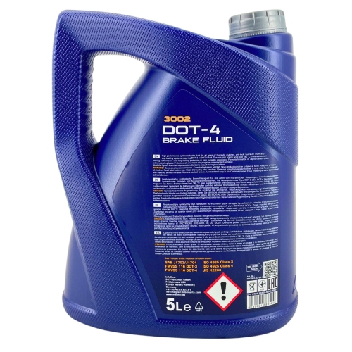 Bremsfl&uuml;ssigkeit MANNOL DOT 4 SAE J 1703 5 Liter Kanister MN3002-5