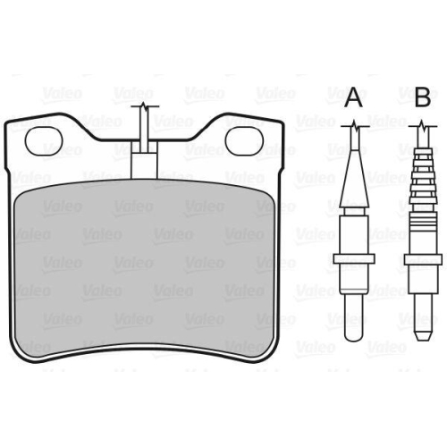 VALEO Bremsbelagsatz, Scheibenbremse 598295