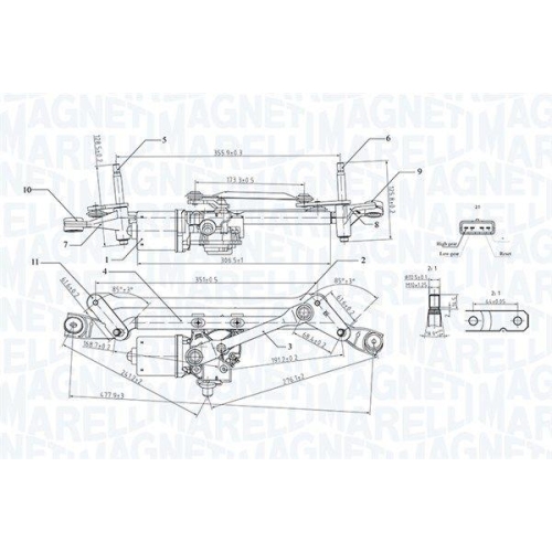 MAGNETI MARELLI Scheibenreinigungsanlage 064351736010
