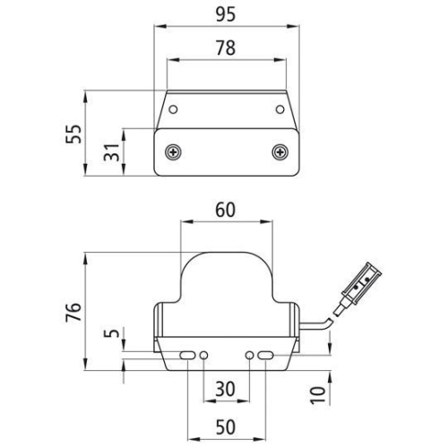 Flatpoint I LED, 24 V, Seitenmarkierungsleuchte, Kabel 1,50 m Suer 127555112