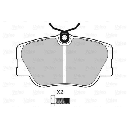 VALEO Bremsbelagsatz, Scheibenbremse 598315