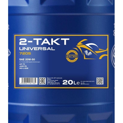 Motor&ouml;l Motoren&ouml;l Mannol 2-Takt Universal 20 Liter Kanister MN7205-20