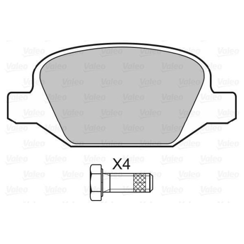 VALEO Bremsbelagsatz, Scheibenbremse 598407