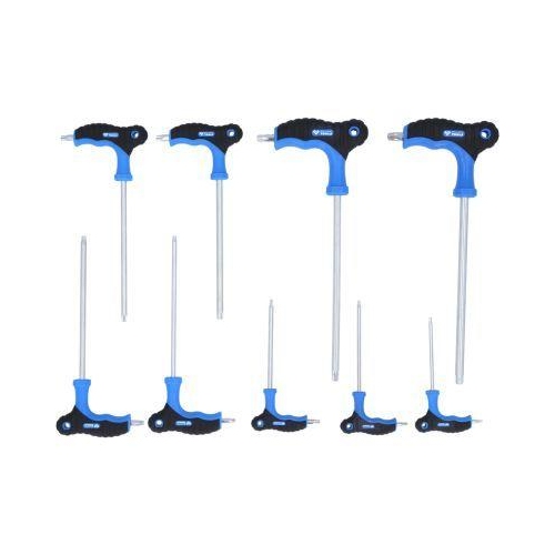 T-Griff-Torx mit Stirnlochbohrung-Winkelstiftschl&uuml;ssel-Satz 9-tlg BT041200