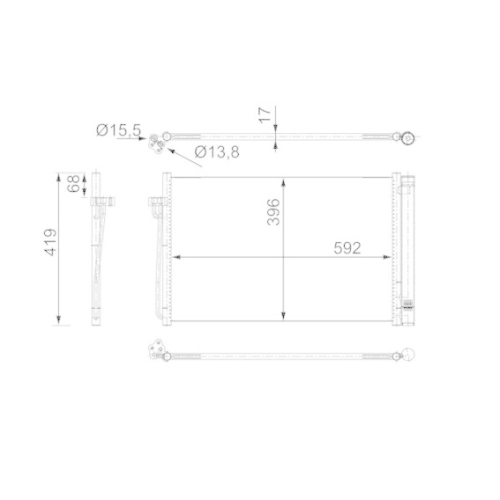 MAHLE Kondensator, Klimaanlage BEHR AC 344 000S
