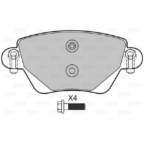 VALEO Bremsbelagsatz, Scheibenbremse 598434