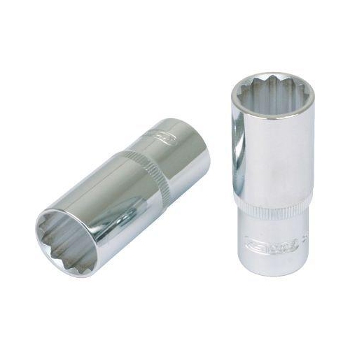 1/2 Zoll CHROMEplus 12-kant-Stecknuss, lang, 19mm auf H&auml;nger KS TOOLS 918.1713-E