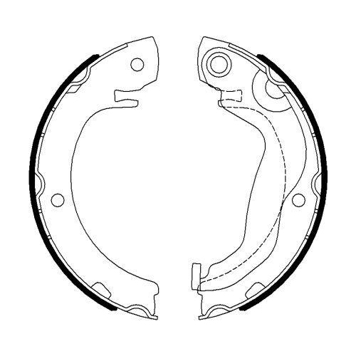HELLA Bremsbackensatz, Feststellbremse 8DA 355 051-041