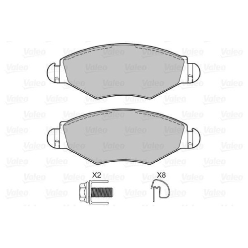 VALEO Bremsbelagsatz, Scheibenbremse 598461