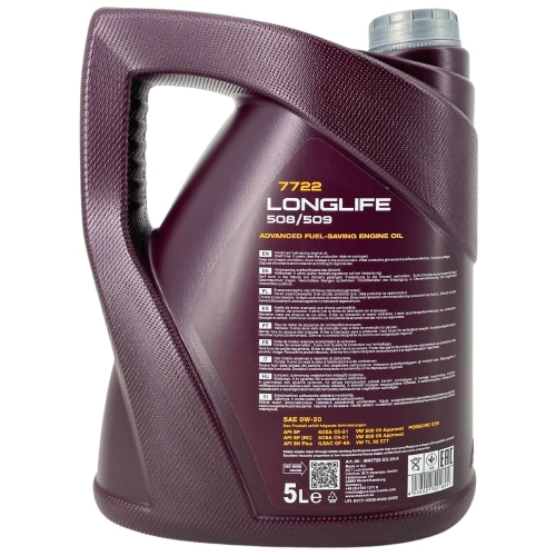 Motor&ouml;l Motoren&ouml;l Mannol Longlife 508/509 0W-20 5 Liter Kanister MN7722-5