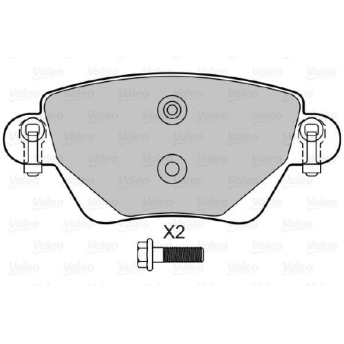 VALEO Bremsbelagsatz, Scheibenbremse 598527
