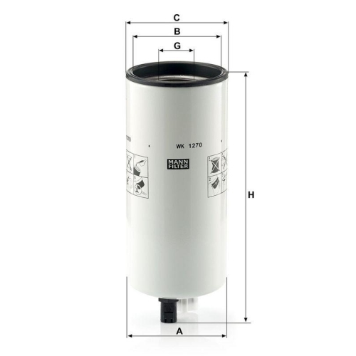 MANN-FILTER Kraftstofffilter WK 1270