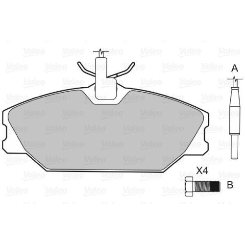 VALEO Bremsbelagsatz, Scheibenbremse 598061