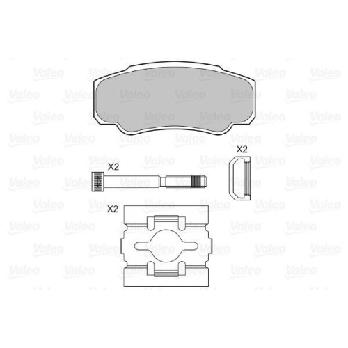 VALEO Bremsbelagsatz, Scheibenbremse 598570