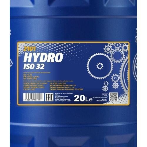 Hydraulik&ouml;l Mannol Hydro ISO 32 20 Liter Kanister MN2101-20