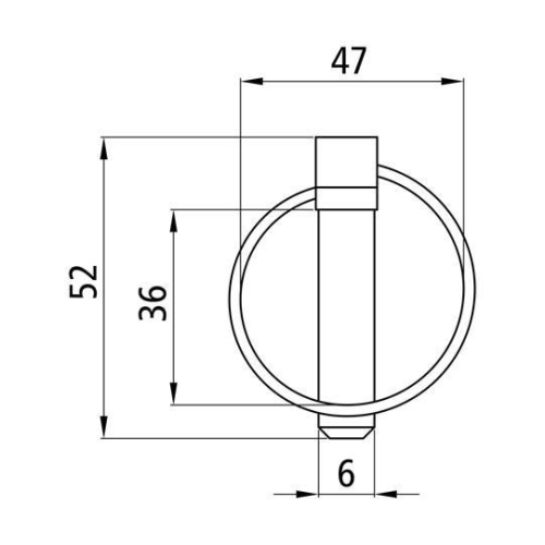 Klappsplint, galvanisch verzinkt, 6 mm, runder Federring Suer 215141002