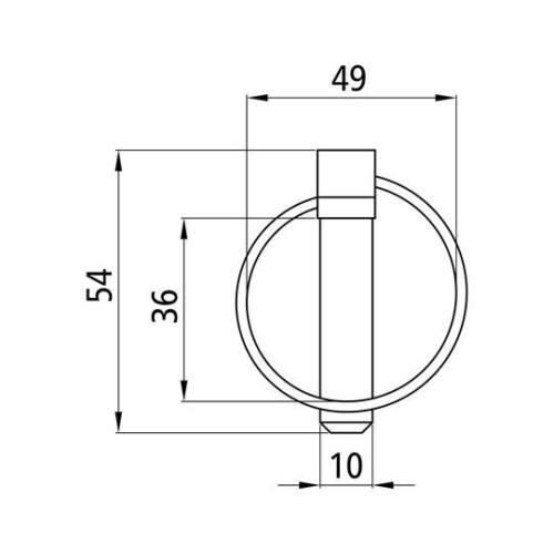 Klappsplint, galvanisch verzinkt, 10 mm, runder Federring Suer 215141005