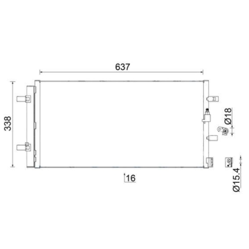 MAHLE Kondensator, Klimaanlage BEHR AC 961 000S