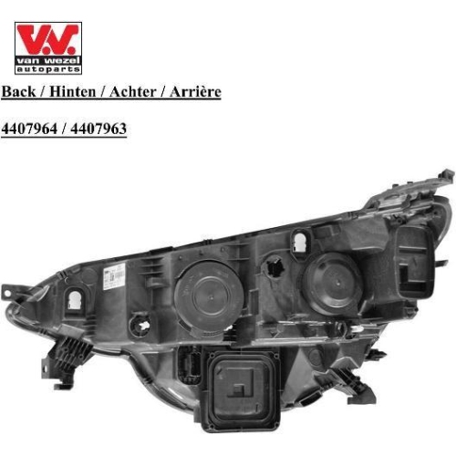 VAN WEZEL Hauptscheinwerfer 4407964