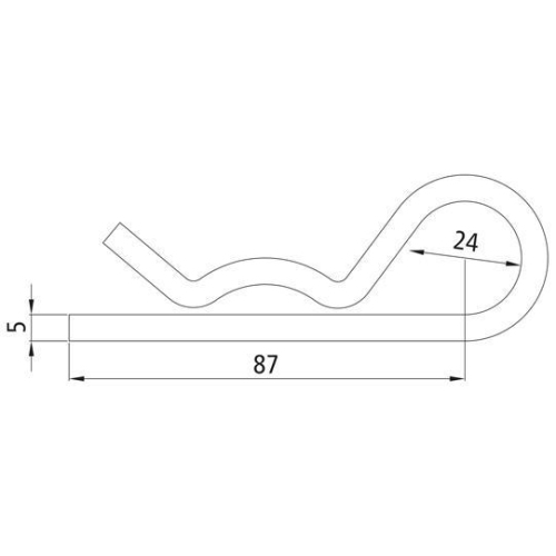 Federstecker, einfach, galvanisch verzinkt, 5 mm Suer 215141009