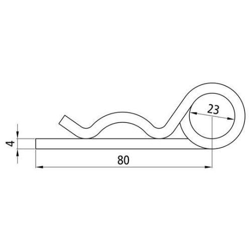 Federstecker, doppelt, galvanisch verzinkt, 4 mm Suer 215141014