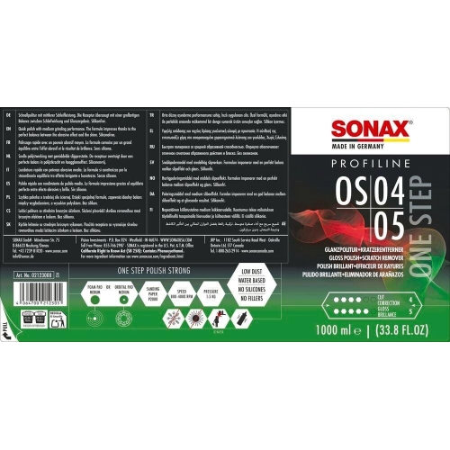 SONAX ProfiLine OS 04-05, One Step Glanz-Politur silikonfrei 1-Liter 02123000