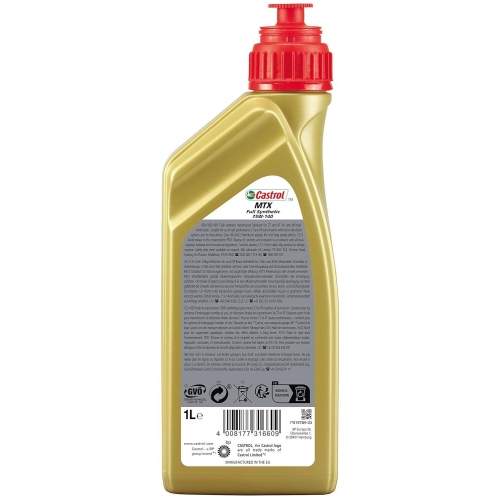 Castrol MTX 75W-140 Full Synthetic Gear Oil Motorrad Getriebeöl 1 Liter 15519A