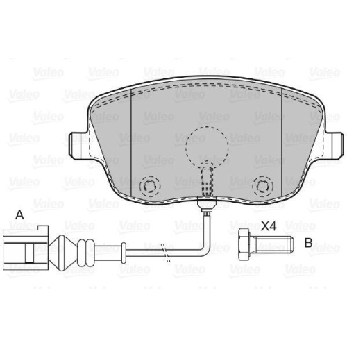 VALEO Bremsbelagsatz, Scheibenbremse 598720