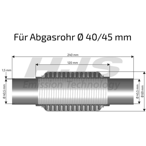 HJS Flexrohr, Abgasanlage interFLEX 83 00 8419