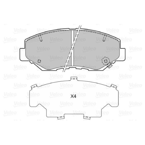 VALEO Bremsbelagsatz, Scheibenbremse 598757