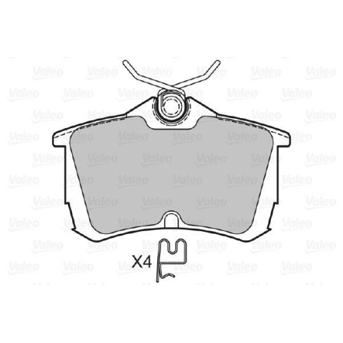 VALEO Bremsbelagsatz, Scheibenbremse 598758