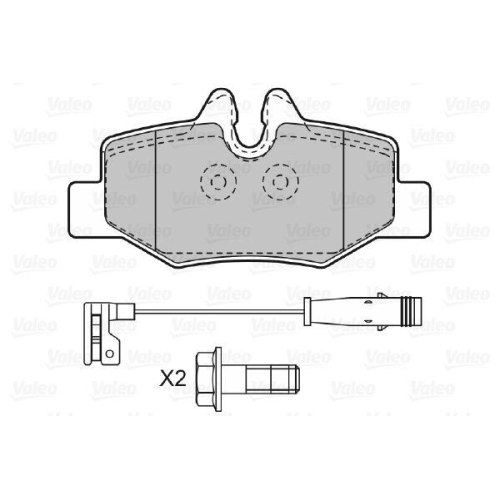 VALEO Bremsbelagsatz, Scheibenbremse 598765