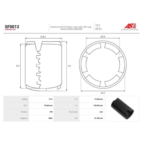AS-PL Erregerwicklung, Starter AS SF0012