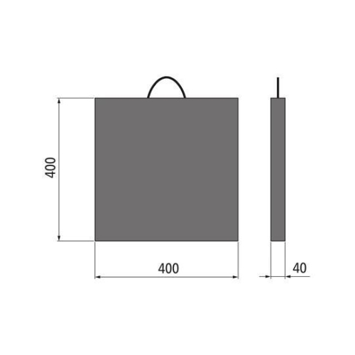 Suer Kranabst&uuml;tzplatte 400, Kunststoff HMPE 500 R, 250141992