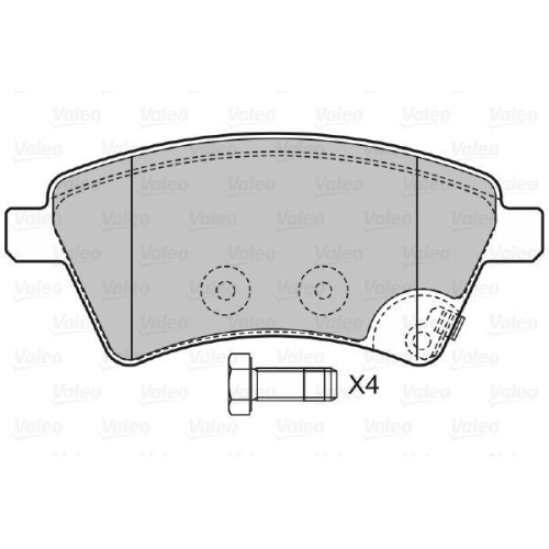 VALEO Bremsbelagsatz, Scheibenbremse 598804