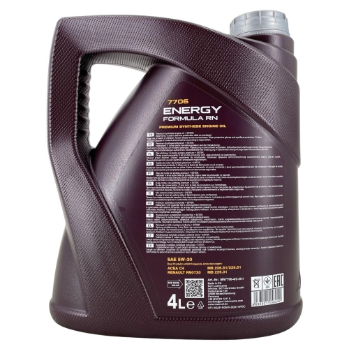 Motor&ouml;l Motoren&ouml;l Mannol Energy Formula RN 5W-30 4 Liter Kanister MN7706-4