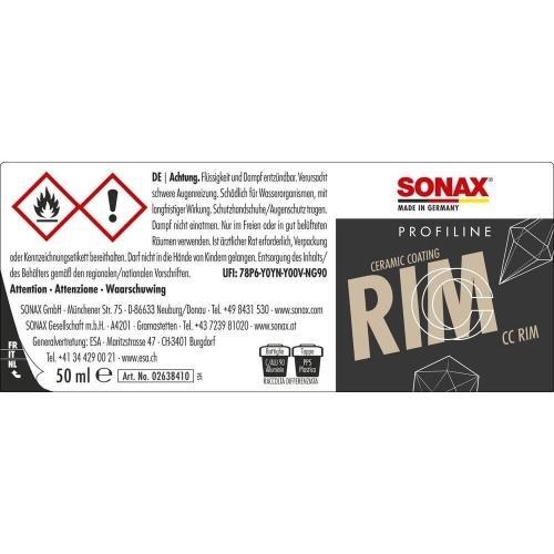 Felgenversiegelung SONAX ProfiLine Ceramic Coating CC RIM Keramik 02638410