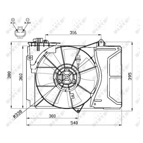 NRF Lüfter, Motorkühlung 47055