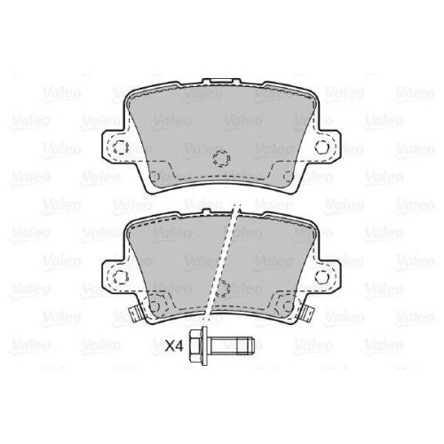 VALEO Bremsbelagsatz, Scheibenbremse 598849